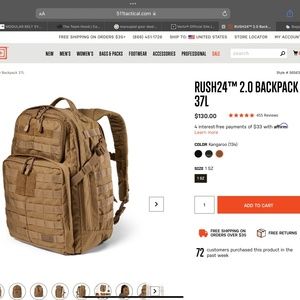 5.11 Rush24 2.0 OD Green Backpack 37L